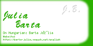 julia barta business card